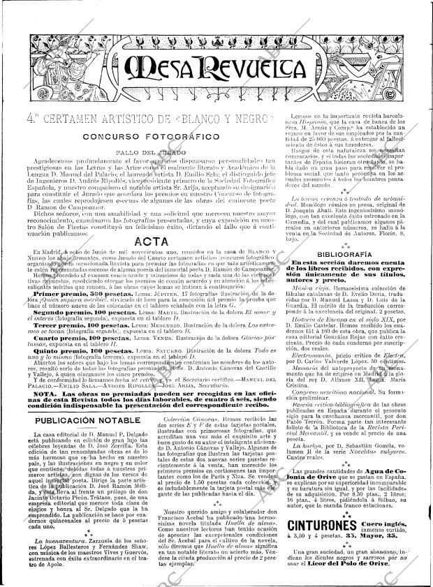BLANCO Y NEGRO MADRID 15-06-1901 página 20