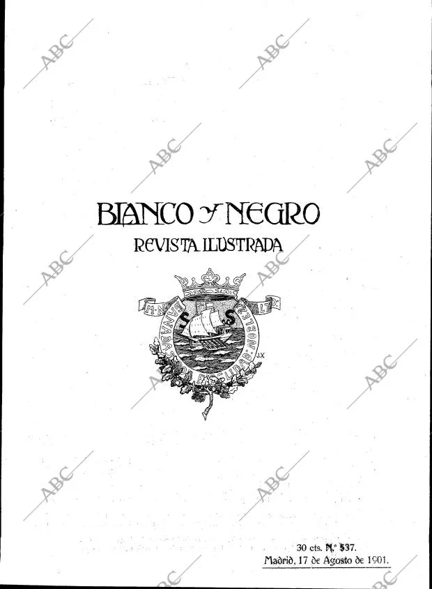BLANCO Y NEGRO MADRID 17-08-1901 página 1