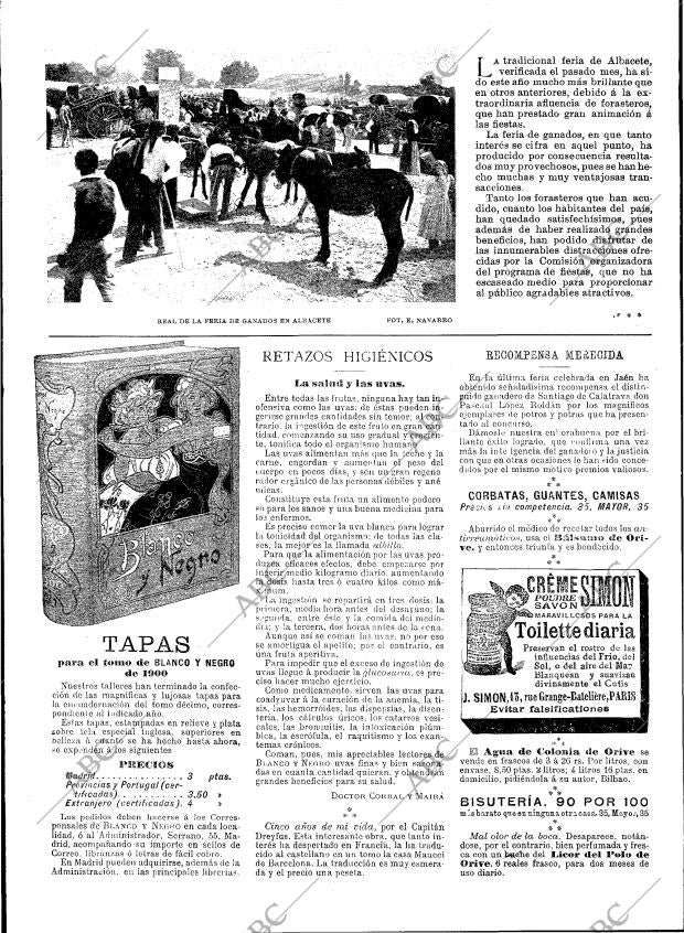BLANCO Y NEGRO MADRID 05-10-1901 página 20