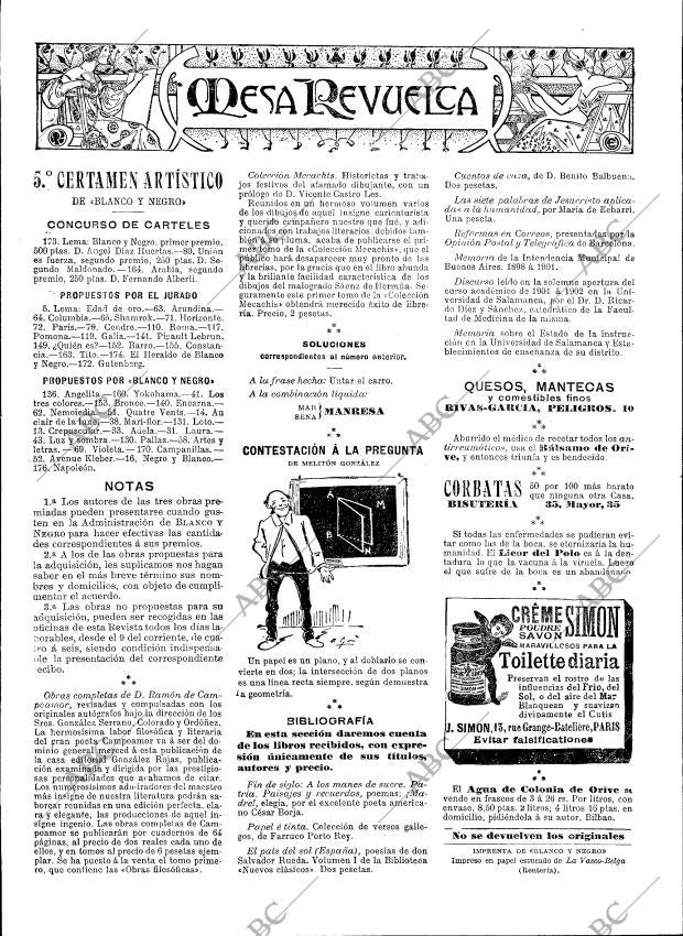 BLANCO Y NEGRO MADRID 07-12-1901 página 20