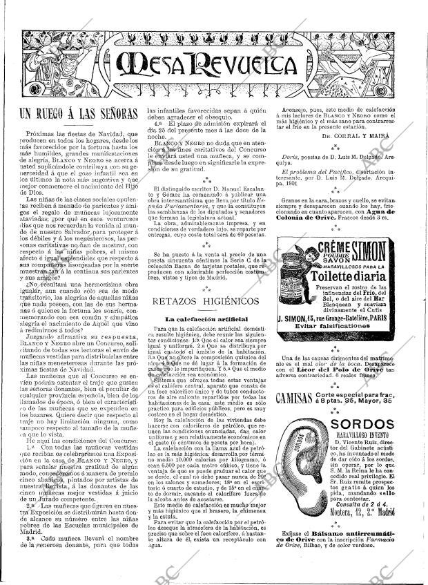 BLANCO Y NEGRO MADRID 14-12-1901 página 20