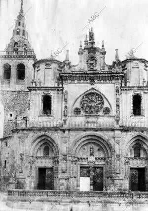 Fachada de la catedral de Cuenca, donde se han producido unos derrumbamientos