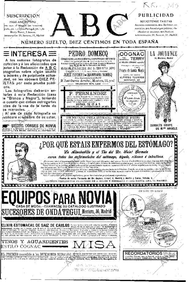 ABC MADRID 08-01-1903 página 1