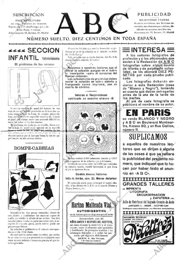 ABC MADRID 21-05-1903 página 1