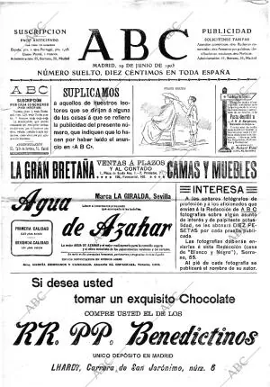ABC MADRID 19-06-1903 página 1