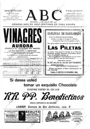 ABC MADRID 14-07-1903 página 1