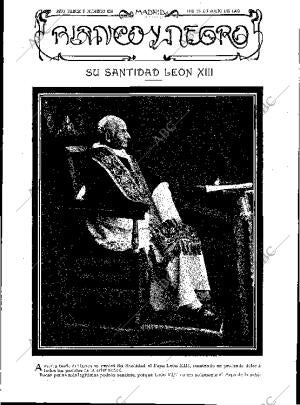 BLANCO Y NEGRO MADRID 25-07-1903 página 1