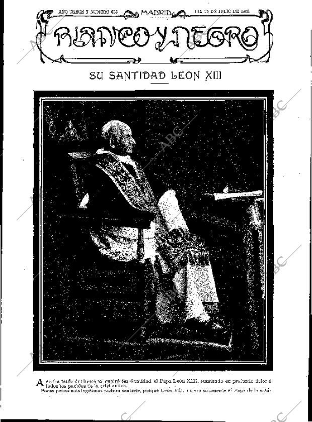 BLANCO Y NEGRO MADRID 25-07-1903 página 1