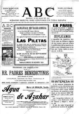 ABC MADRID 28-07-1903 página 1