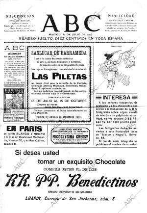 ABC MADRID 31-07-1903 página 1