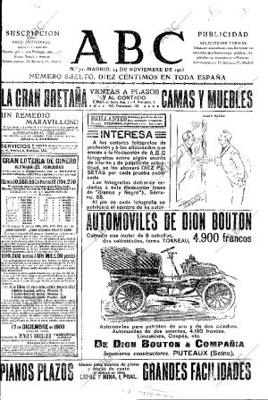 ABC MADRID 24-11-1903 página 1