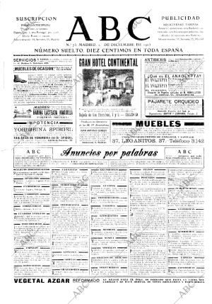 ABC MADRID 01-12-1903 página 1