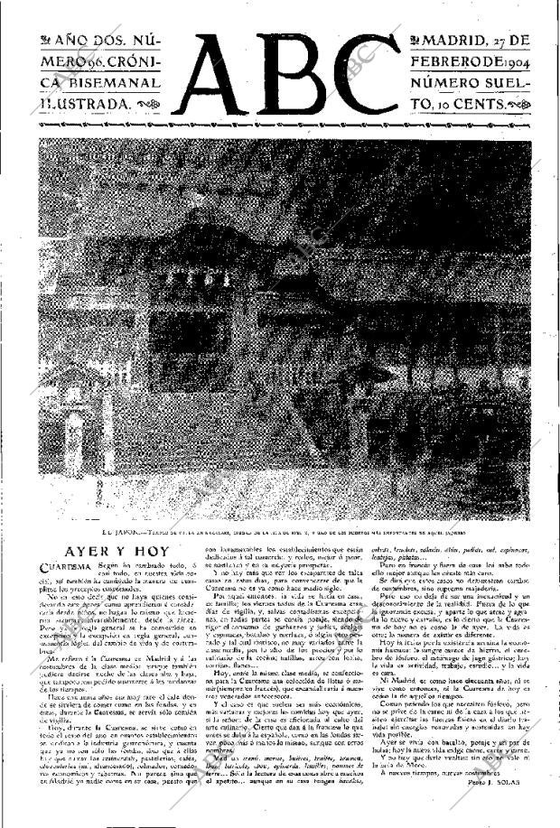 ABC MADRID 27-02-1904 página 1