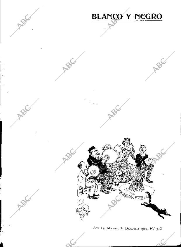 BLANCO Y NEGRO MADRID 31-12-1904 página 1