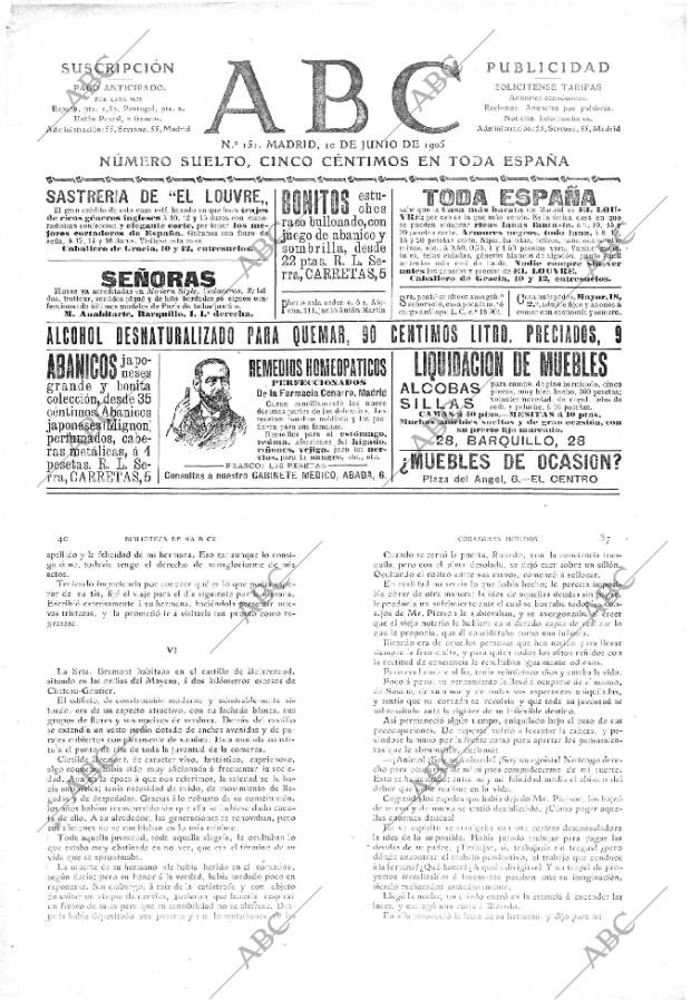 ABC MADRID 10-06-1905 página 1