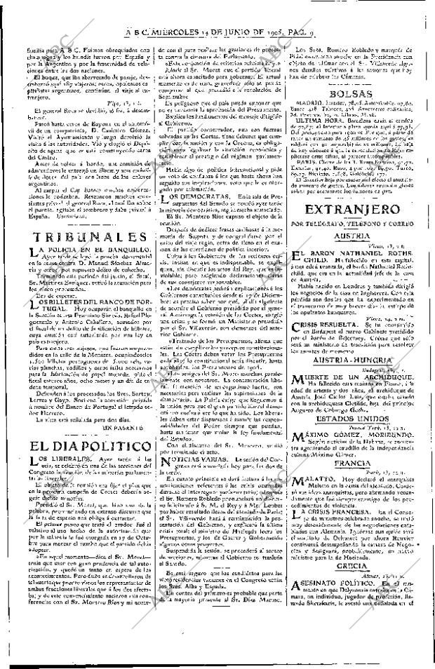 ABC MADRID 14-06-1905 página 9