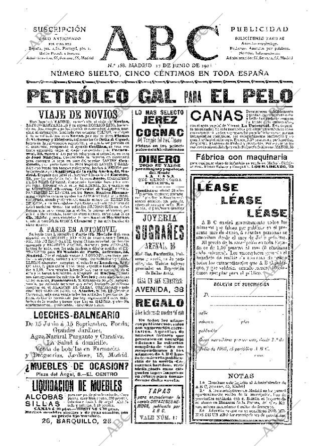 ABC MADRID 17-06-1905 página 1