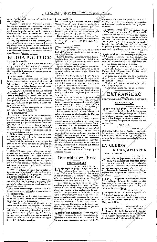 ABC MADRID 27-06-1905 página 9