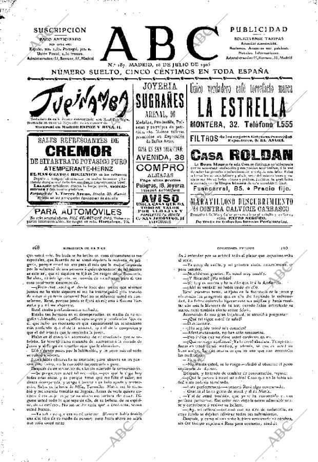 ABC MADRID 16-07-1905 página 1