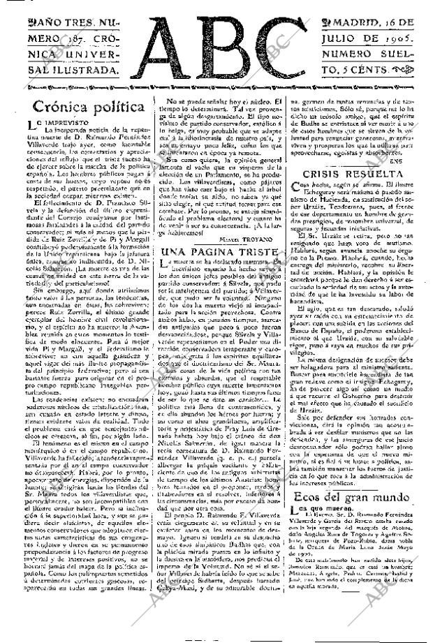 ABC MADRID 16-07-1905 página 3