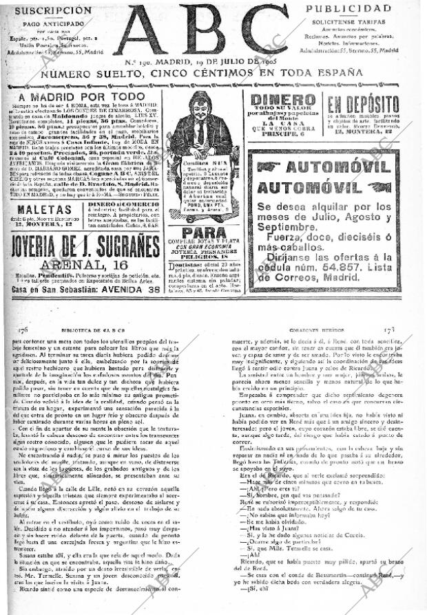 ABC MADRID 19-07-1905 página 1