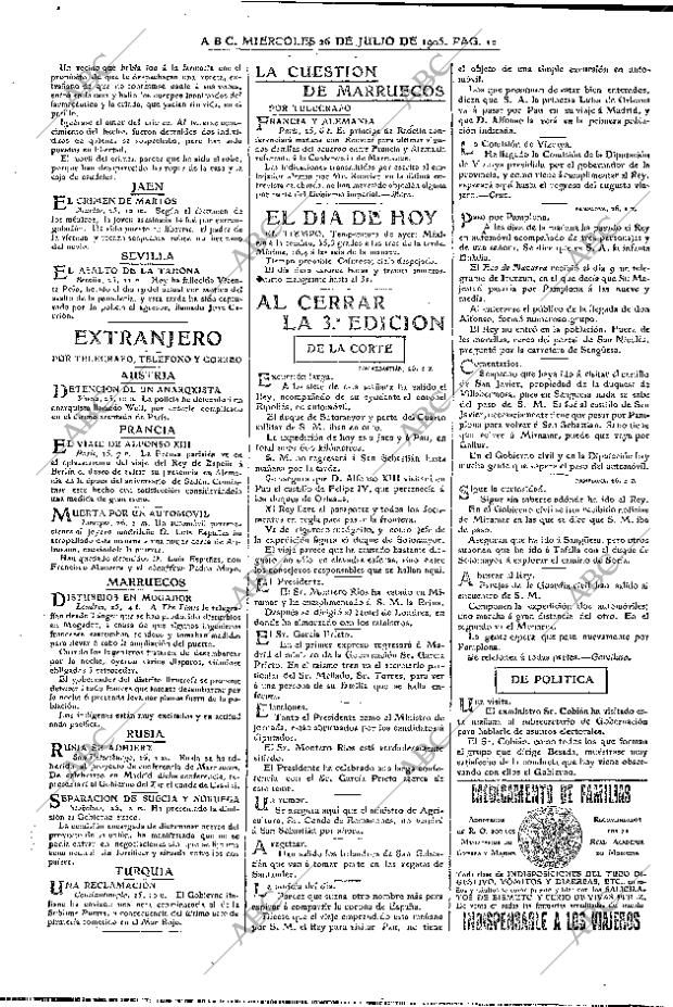 ABC MADRID 26-07-1905 página 12