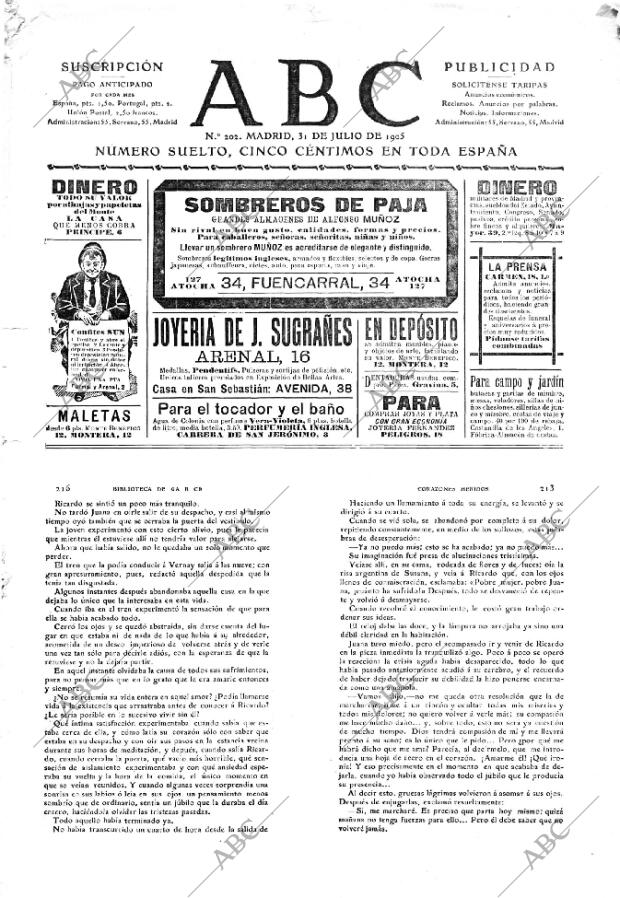 ABC MADRID 31-07-1905 página 1