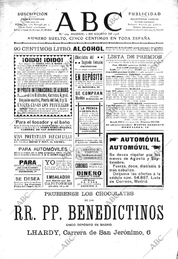 ABC MADRID 02-08-1905 página 1