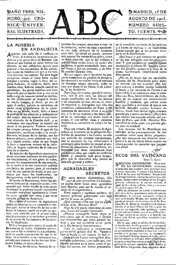 ABC MADRID 15-08-1905 página 3