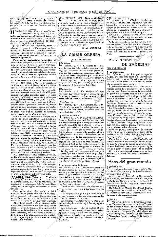 ABC MADRID 15-08-1905 página 4