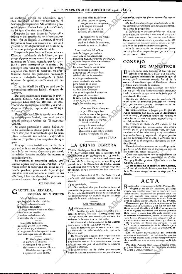 ABC MADRID 18-08-1905 página 4