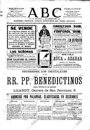 ABC MADRID 21-08-1905 página 1