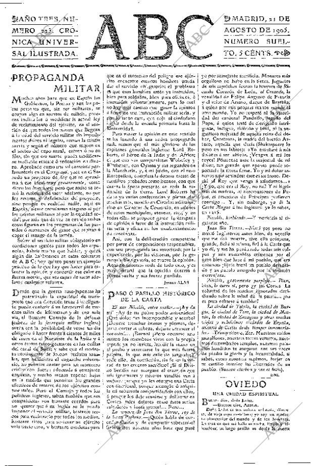 ABC MADRID 21-08-1905 página 3