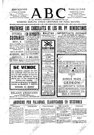 ABC MADRID 25-08-1905 página 1