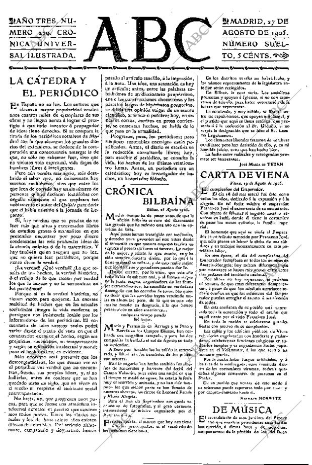 ABC MADRID 27-08-1905 página 3