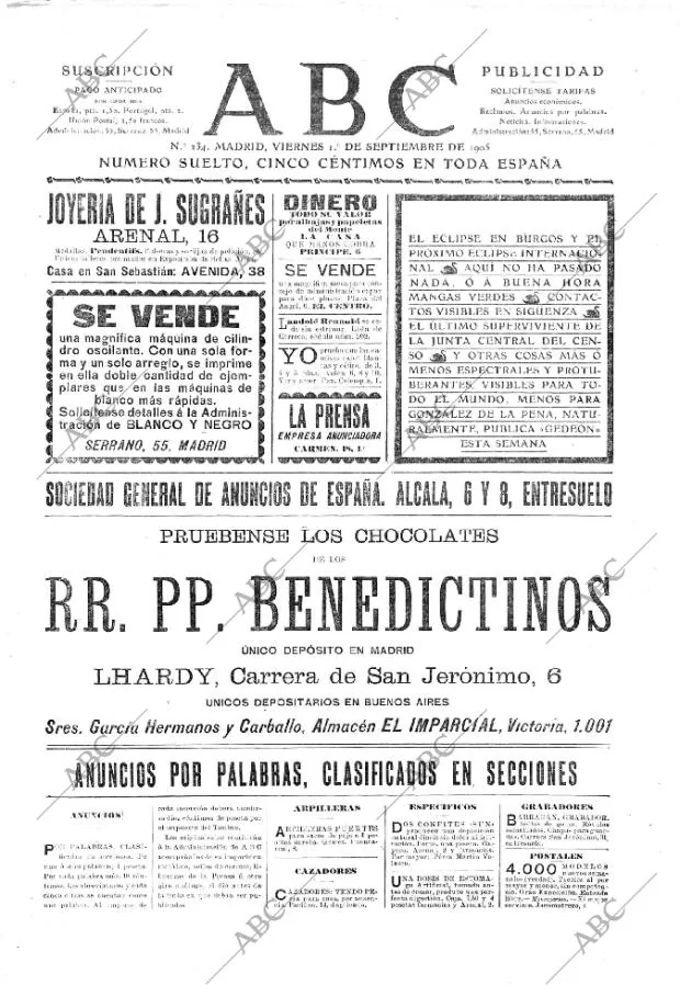 ABC MADRID 01-09-1905 página 1