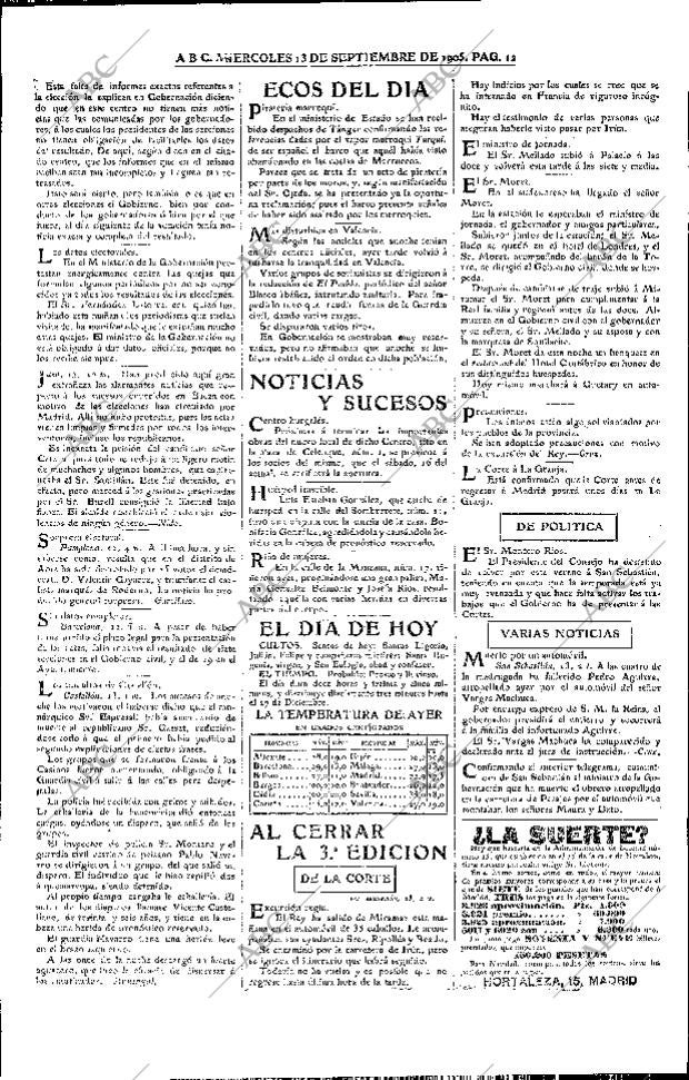 ABC MADRID 13-09-1905 página 12