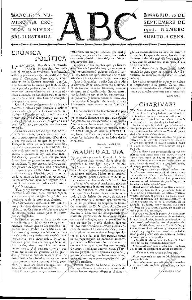 ABC MADRID 15-09-1905 página 3