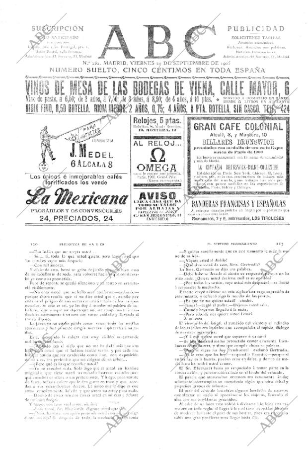 ABC MADRID 29-09-1905 página 1