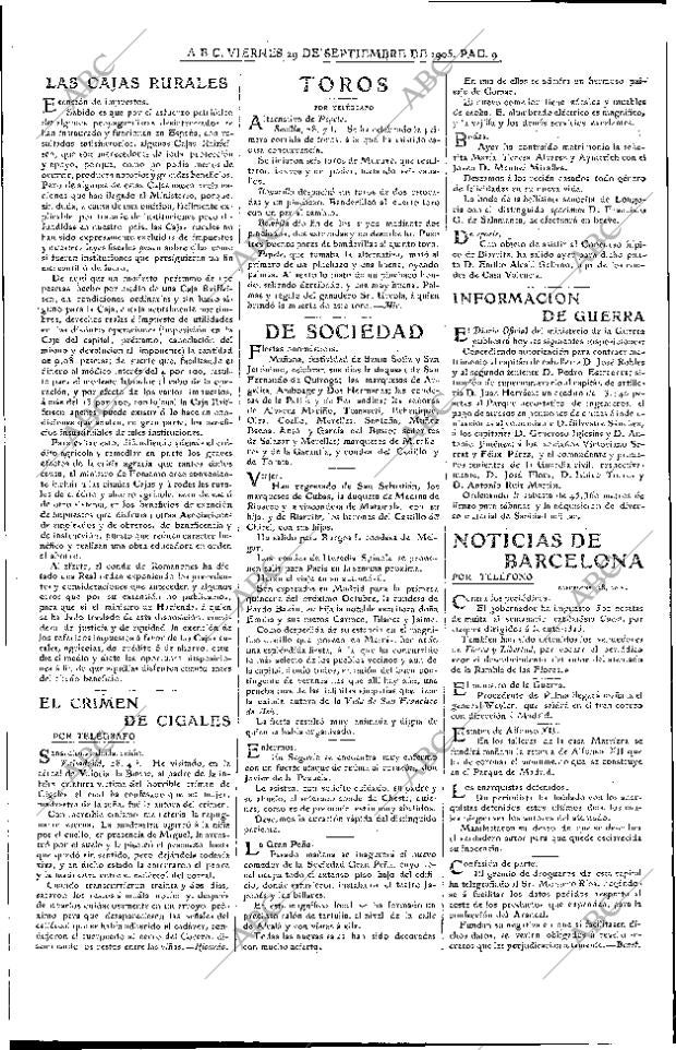 ABC MADRID 29-09-1905 página 9
