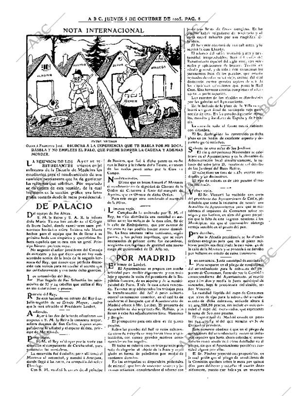 ABC MADRID 05-10-1905 página 8