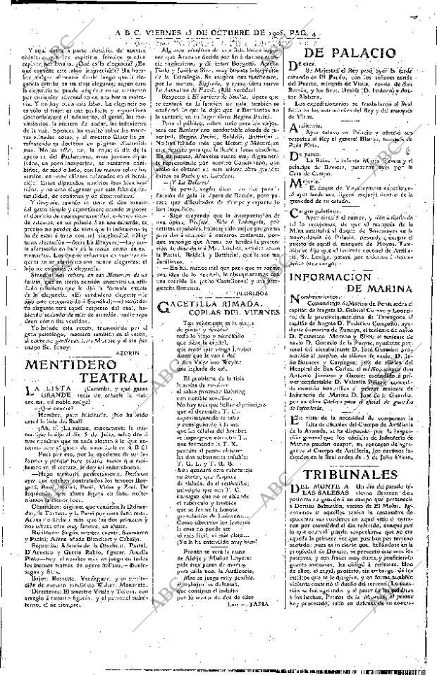 ABC MADRID 13-10-1905 página 4