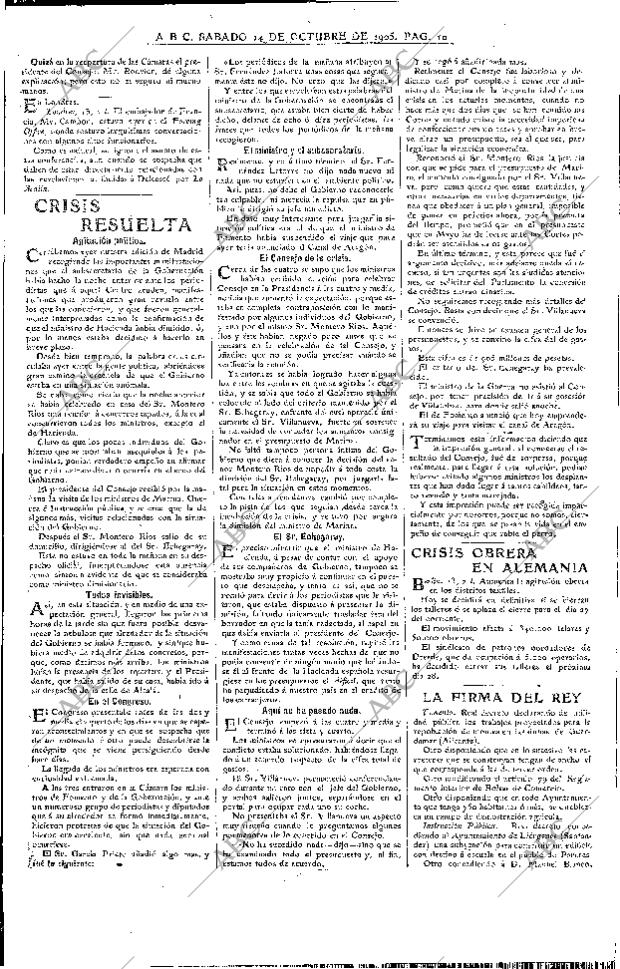 ABC MADRID 14-10-1905 página 10