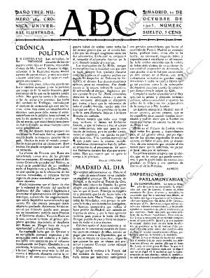 ABC MADRID 21-10-1905 página 3