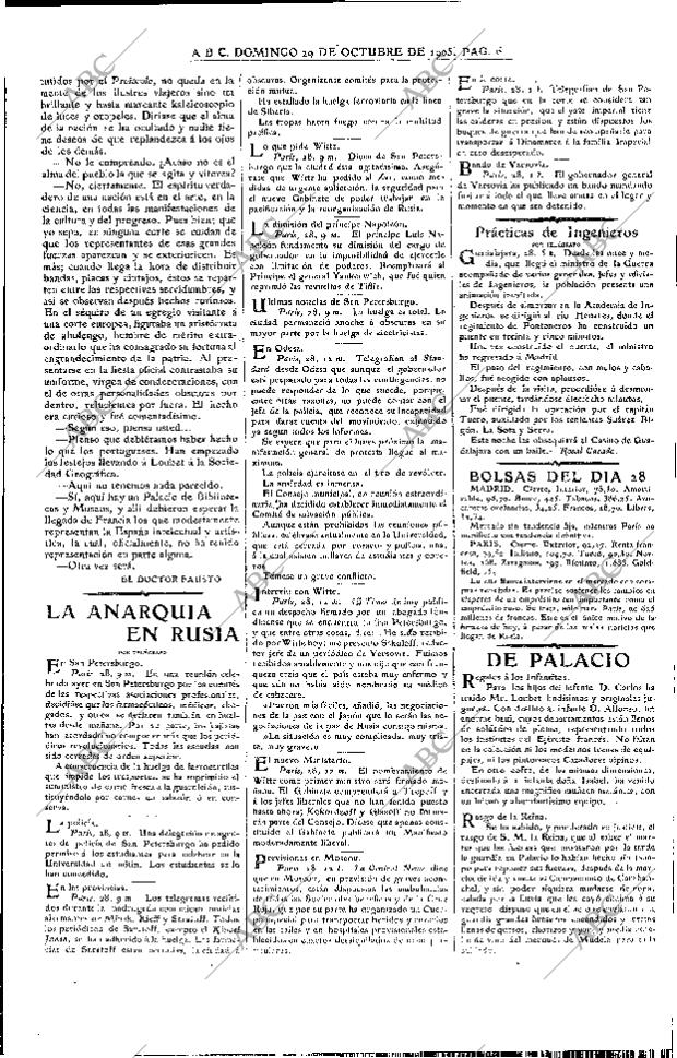 ABC MADRID 29-10-1905 página 6