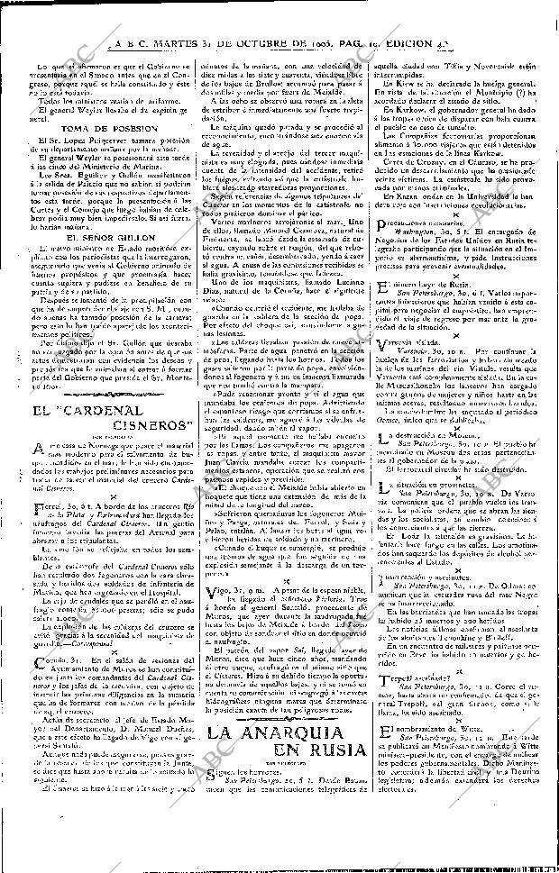 ABC MADRID 31-10-1905 página 10