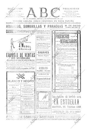 ABC MADRID 09-11-1905 página 1