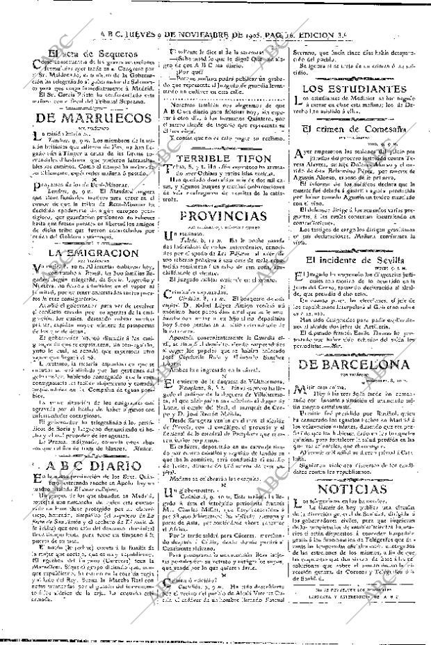 ABC MADRID 09-11-1905 página 16