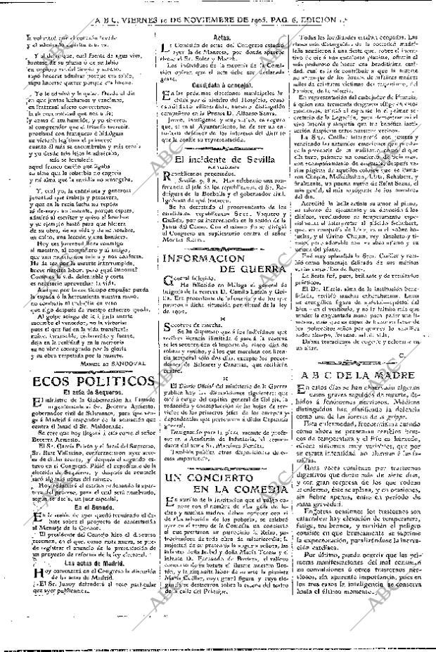 ABC MADRID 10-11-1905 página 6