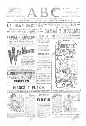 ABC MADRID 13-11-1905 página 1